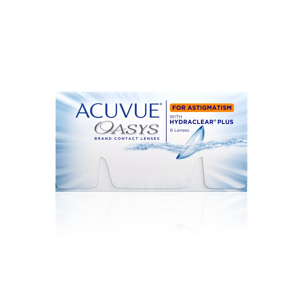 Acuvue Oasys for Astigmatism contact lenses box