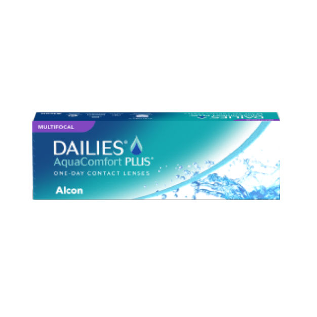Dailies AquaComfort Plus Multifocal contact lenses box