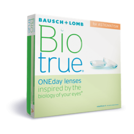 Biotrue ONEday for Astigmatism contact lenses box