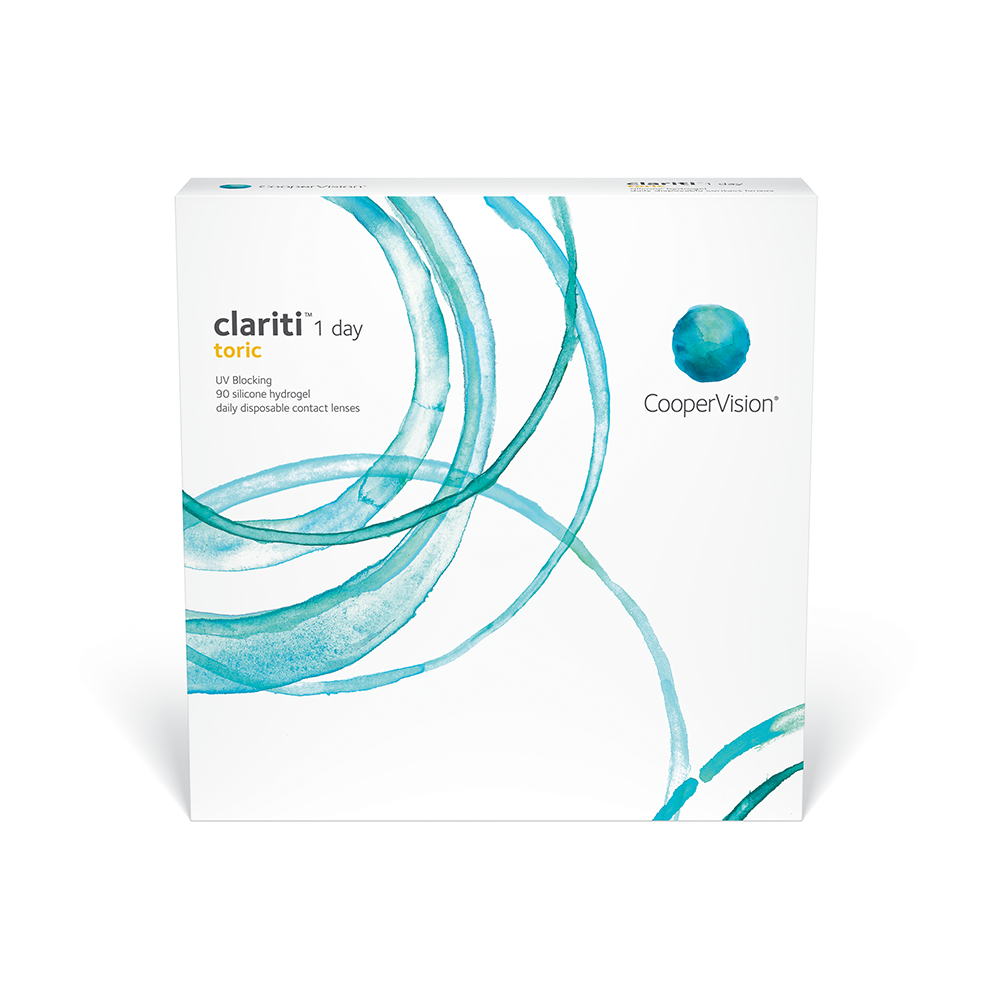 Clariti 1 Day Toric contact lenses box