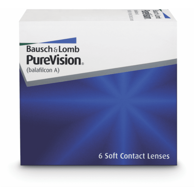 PureVision contact lenses box